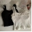 Women Summer Elastic Tank Top Crop Camisole Sleeveless T Shirt Spaghetti Vest Knitted Female Vest Tops White Black