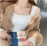New Wide Shoulder Square Neck Beautiful Back Threaded Vest Women's Seamless One-piece Fixed Cup Casual Solid Tops