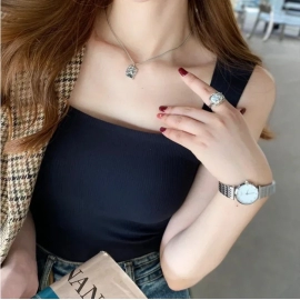 New Wide Shoulder  Square Neck Beautiful Back Threaded Vest Women's Seamless One-piece Fixed Cup Casual Solid Tops