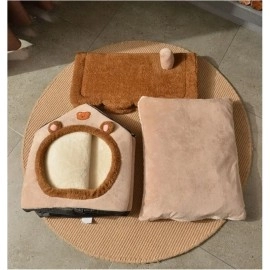 Foldable Dog House Kennel Bed Mat For Small Medium Dogs Cats Winter Warm Cat Bed Nest Pet Products Basket Pets Puppy Cave Sofa