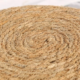 Cool Dog Cat Bed Natural Plant Cushion Rattan Cat Nest House Sleeping Basket Hand Woven Small Dog Breathable Bed Storage Basket