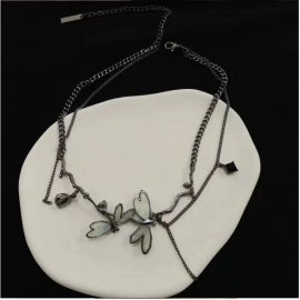 Black Dragonfly Choker Necklace for Women Gothic Party Jewelry Accessories
