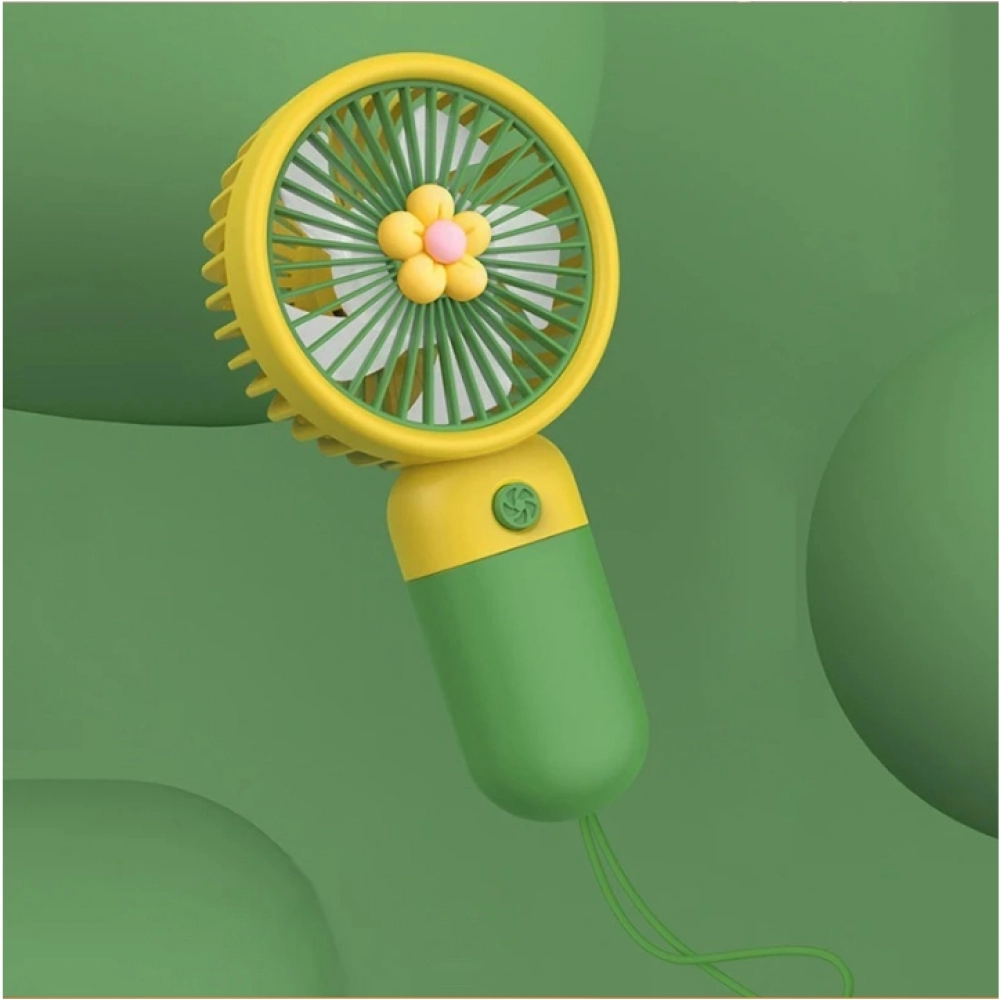 Portable Handheld Small Fan, Cartoon, Fruit, Flower, Desktop, Lazy Phone Holder, Multi Use in Student Dormitory, Summer