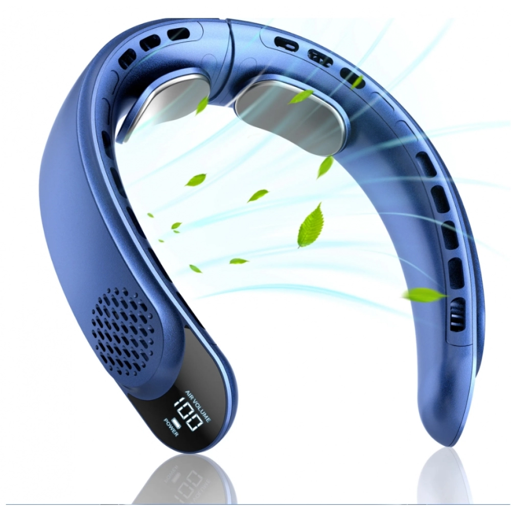 Wearable Air Conditioner USB Rechargeable Portable 3 Speed Display Hanging Neck Fan Mute Outdoor Summer Cooler
