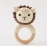 1pc Baby Rattle Toy Teether for Kids Animal Crochet Rattle Elephant Giraffe Ring Wooden Babies Gym Montessori Children's Toys