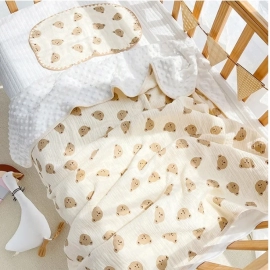 110*100cm Baby Blankets Newborn Child Quilt Cover Baby Crepe Doudou Blanket Cover Baby Muslin Blankets