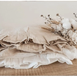INS Ruffled Muslin Baby Swaddle Blankets for New Born Infant Bedding Organic Baby Accessories Newborn Receive Blanket Cotton