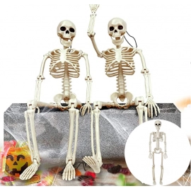 40cm Halloween Human Shape Skeleton,Posable Skeleton,Human Shape Bones,Halloween Herror Decorations,Haunted House Horror Props