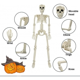40cm Halloween Human Shape Skeleton,Posable Skeleton,Human Shape Bones,Halloween Herror Decorations,Haunted House Horror Props